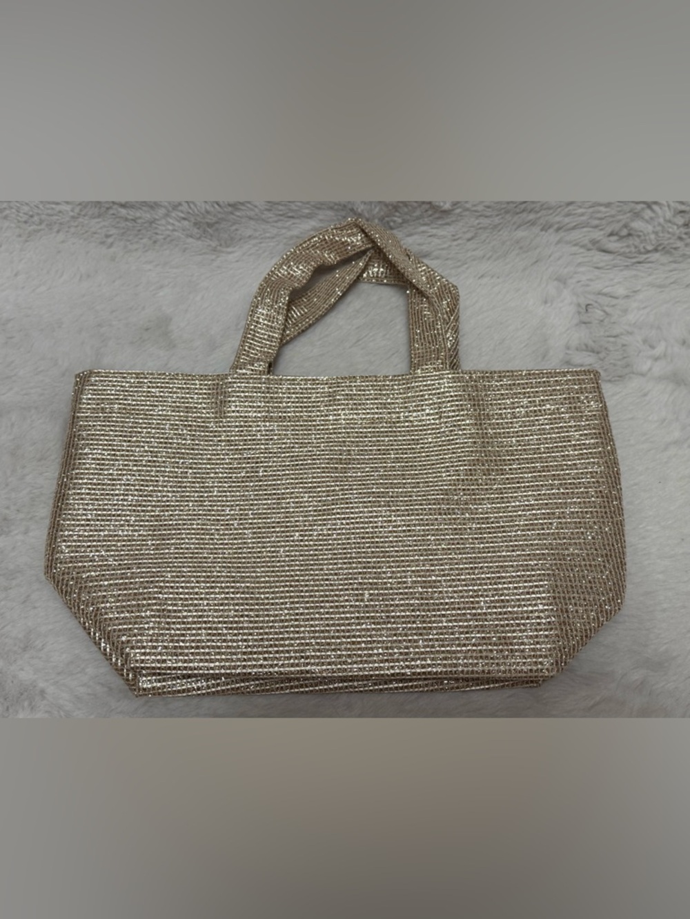 Dior Gold Metallic Straw Tote Bag with Logo Accent- GWP - Picture 7 of 12